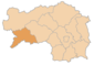 Lage des Bezirkes Murau innerhalb der Steiermark
