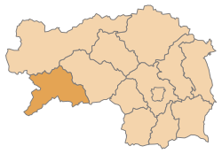 Lage des Bezirks Murau im Bundesland Steiermark (anklickbare Karte)