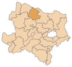 Lage des Bezirks Horn im Bundesland Niederösterreich (anklickbare Karte)