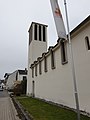 Der Turm der neuen Pfarrkirche
