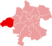 Lage des Bezirkes Braunau am Inn innerhalb Oberösterreichs