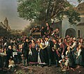 Die niederösterreichische Bauernhochzeit, datiert mit 1844