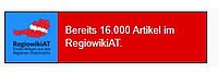 Wiki-Badge mit Artikelzähler "16.000 Artikel im RegiowikiAT."