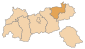 Lage des Bezirkes Kufstein innerhalb Tirols