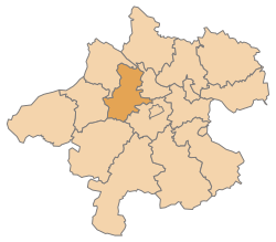 Lage des Bezirks Grieskirchen im Bundesland Oberösterreich (anklickbare Karte)