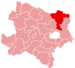 Lage des Bezirkes Mistelbach in Niederösterreich