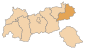 Lage des Bezirkes Kitzbühel innerhalb Tirols