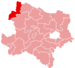 Lage des Bezirkes Gmünd in Niederösterreich
