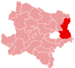 Lage des Bezirkes Neunkirchen in Niederösterreich
