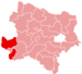Lage des Bezirkes Amstetten in Niederösterreich