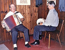 1995 Musiker Alfred Burits und Karl Vorderdörfler